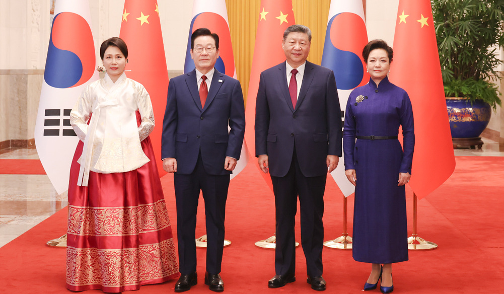 習(xí)近平同韓國總統(tǒng)李在明舉行會談