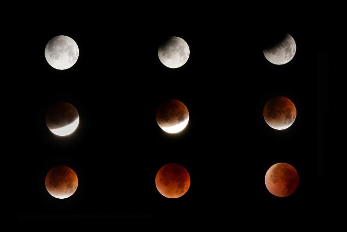 “紅月亮”現(xiàn)身蒼穹 天宇上演月全食天象奇觀